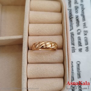 انگشتر ژوپینگ طلایی مشابه طلا کد ANG191167W