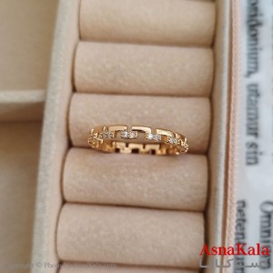 انگشتر ژوپینگ طلایی مشابه طلا کد ANG191168W