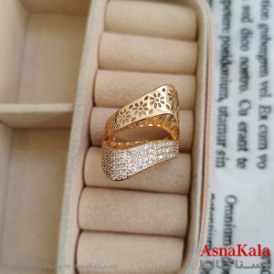 انگشتر ژوپینگ طلایی مشابه طلا کد ANG191174W