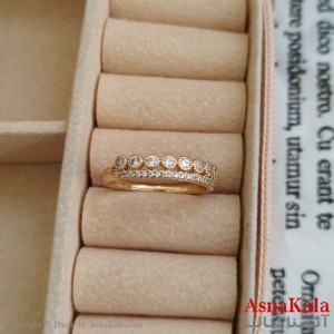 انگشتر ژوپینگ طلایی مشابه طلا کد ANG191177W