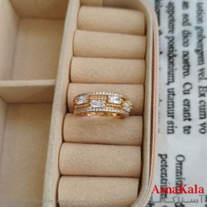 انگشتر ژوپینگ طلایی مشابه طلا کد ANG191178W
