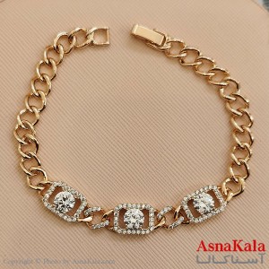 دستبند ژوپینگ طلایی کد DSB181583W