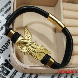دستبند  چرم مردانه  مدل عقاب کد DSB181743W