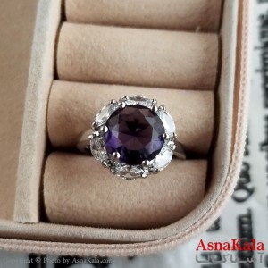 انگشتر زنانه استیل نگیندار فری سایز رنگ نقره ای کد ANG191256W