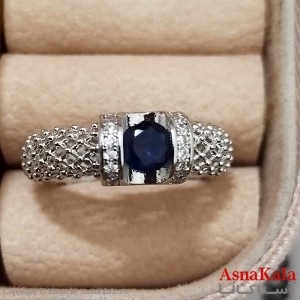 انگشتر زنانه استیل نگیندار فری سایز رنگ نقره ای کد ANG191283W