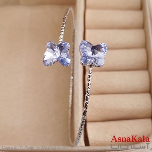 دستبند النگویی سواروسکی اورجینال به همراه کارت گارانتی و جعبه سواروفسکی کد DSB181745W