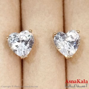 گوشواره زنانه ژوپینگ طلایی نگیندار کد GSH1521688W