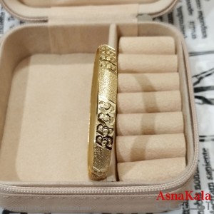 النگوی زنانه برنج با آبکاری سایز 6میل کد DSB181754W