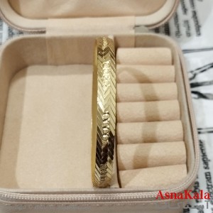 النگوی زنانه برنج با آبکاری سایز 6میل کد DSB181755W