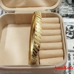 النگوی زنانه برنج با آبکاری سایز 6میل کد DSB181758W