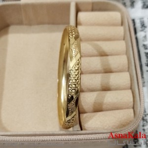 النگوی زنانه برنج با آبکاری سایز 6میل کد DSB181760W