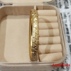 النگوی زنانه برنج با آبکاری سایز 6میل کد DSB181761W