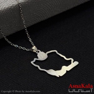 گردنبند ایران استیل نقره ای کد GNB162665W