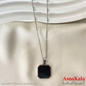 گردنبند اسپورت  استیل مدل مربع عشق کد GNB162700W