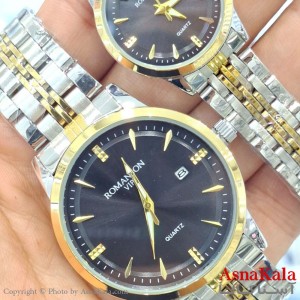 ساعت مچی ست دونفره مردانه و زنانه رومانسون بنداستیل  رنگ ثابت وضدآب کد WTCH11552W