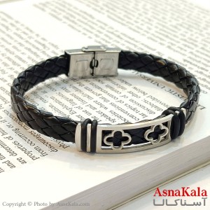 دستبند  چرم مردانه  مدل لاکچری کد DSB181790W