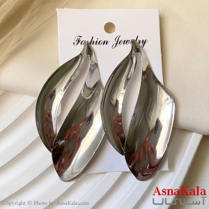 گوشواره فشن طرح برگ رنگ نقره ای کد GSH1521746W
