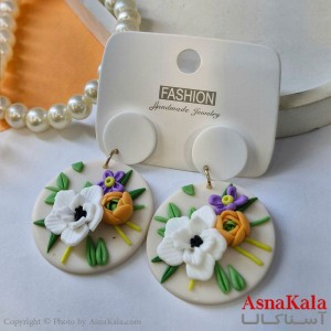 گوشواره استیل  فانتزی دخترانه مدل گل کد GSH15121762W