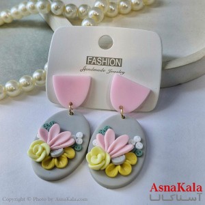 گوشواره استیل  فانتزی دخترانه مدل گل کد GSH15121763W