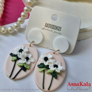 گوشواره استیل  فانتزی دخترانه مدل گل کد GSH15121768W
