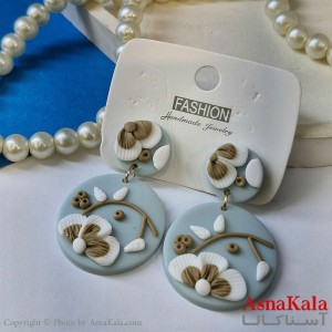 گوشواره استیل  فانتزی دخترانه مدل گل کد GSH15121770W