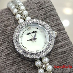 ساعت زنانه هایدی مرواریدی  با مروارید آبکاری عالی کد WTCH11622W