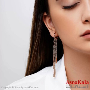 گوشواره آویز ژوپینگ مدل بال پرنده طلایی  کد GSH15259W