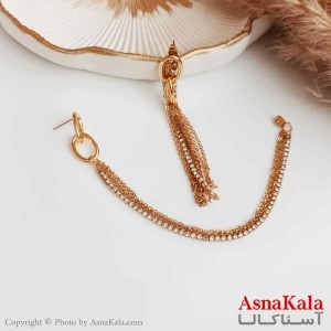 گوشواره جواهری زنانه استیل مدل ریسه ای کد GSH15343W