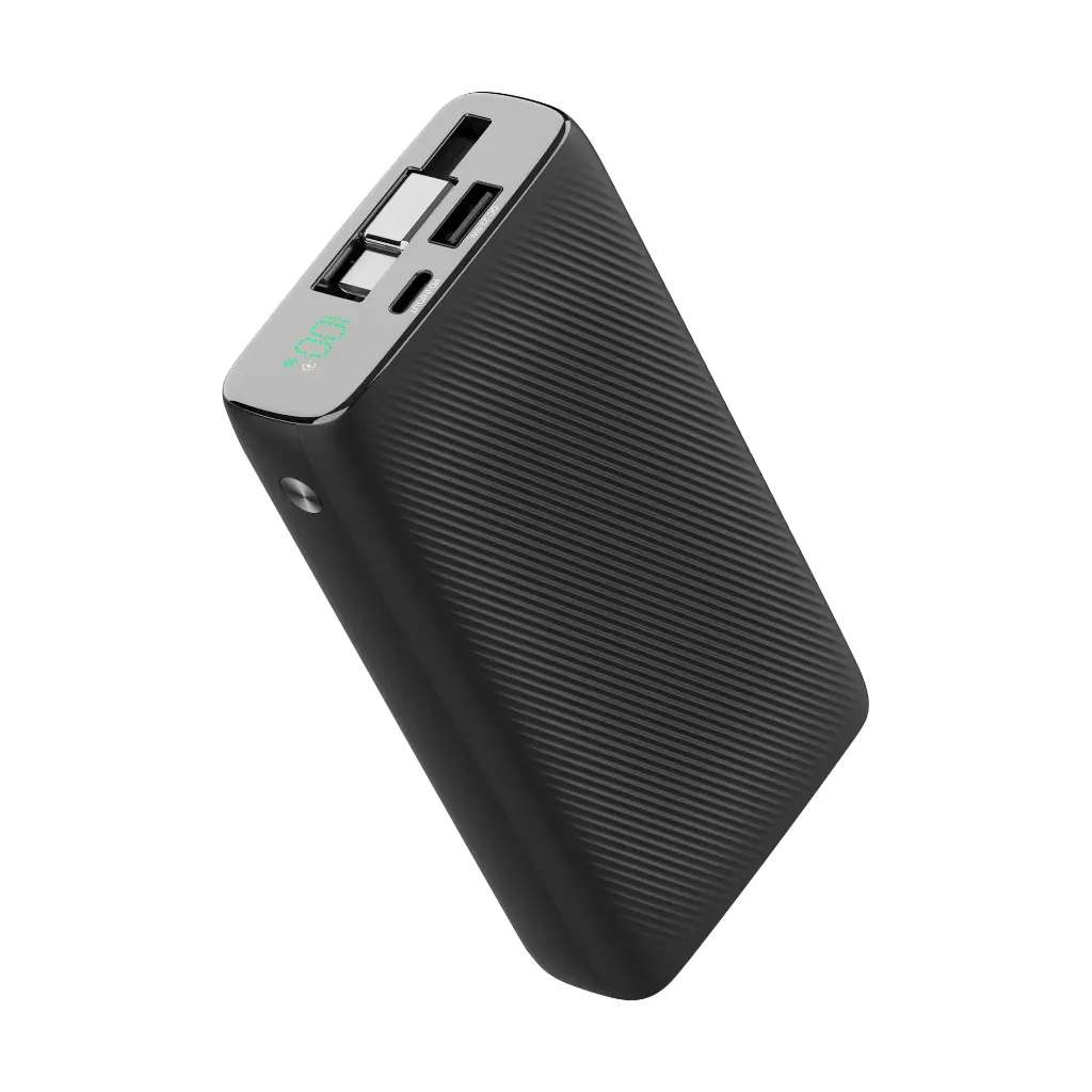 پاوربانک 35 وات 20000 با کابل تایپ سی جمع شونده پاورولوژی Powerology Power Bank PPBCHA72