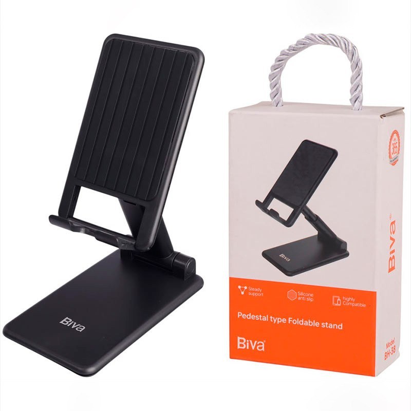 هولدر و پایه نگهدارنده رومیزی بیوا Biva BH-38 Pedestal Type Foldable Stand مناسب گوشی و تبلت