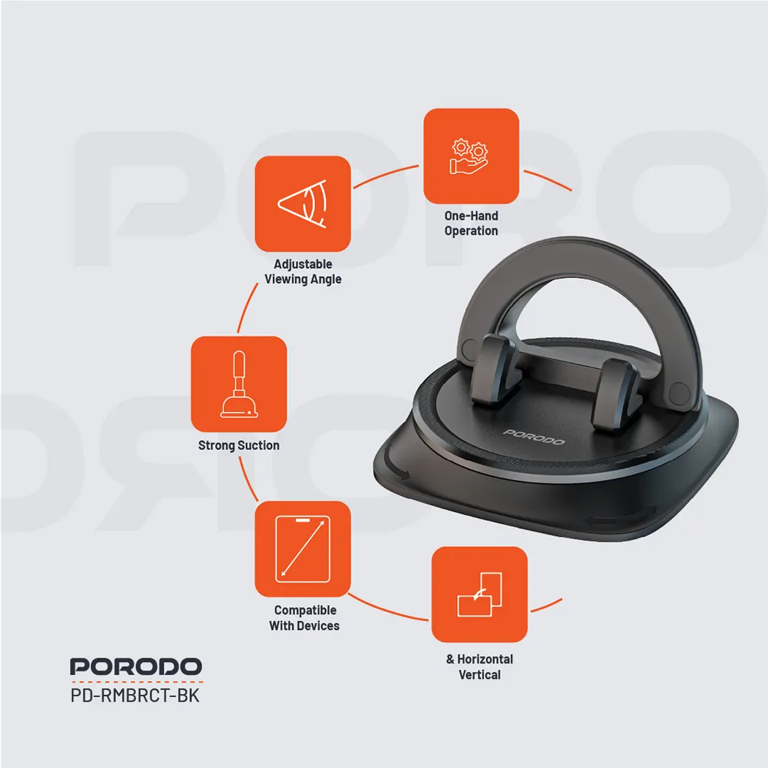 هولدر رو داشبوردی موبایل و تبلت پرودو Porodo Phone &amp; Tablet Car\Desk Mount PD-RMBRCT
