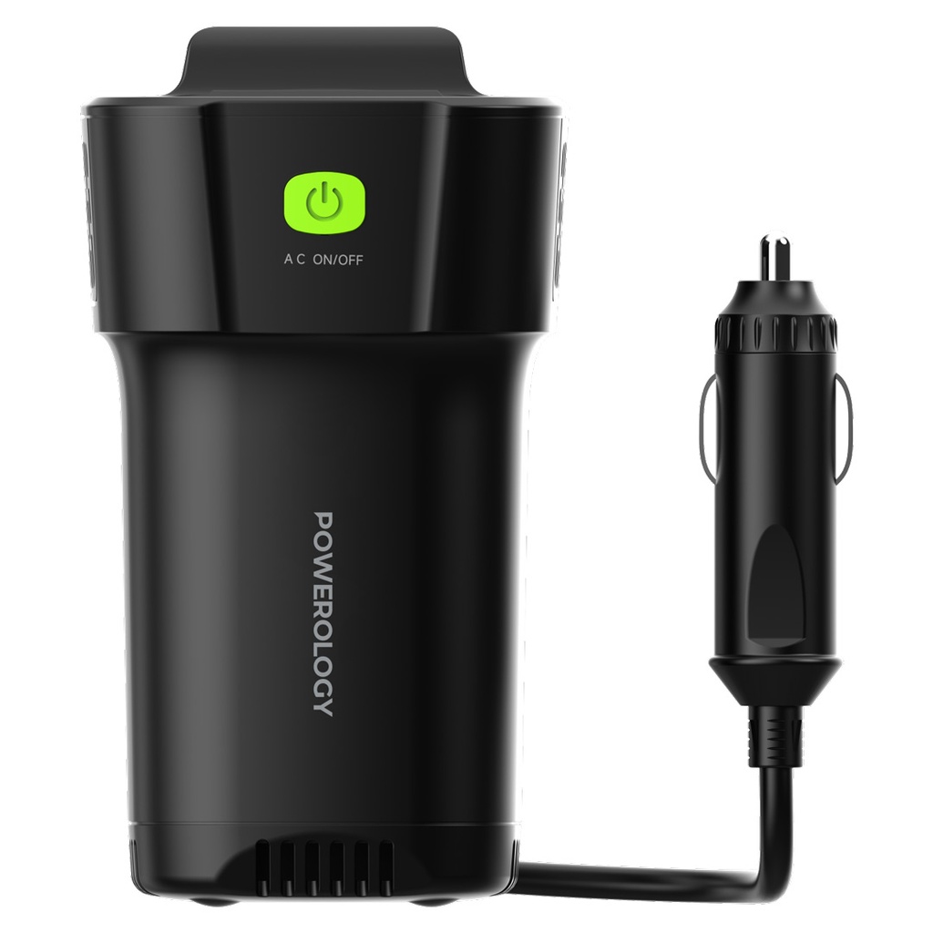 اینورتر 150 وات پاورولوژی POWEROLOGY 150W CUP HOLDER POWER INVERTER P150INVBK