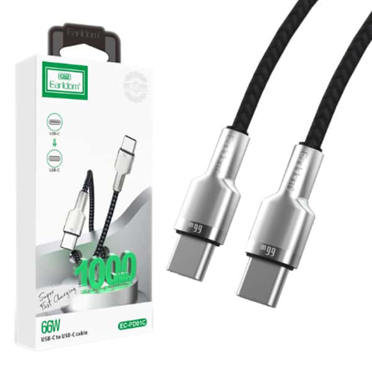 کابل تایپ سی به تایپ سی 66 وات ارلدام EC-PD01C