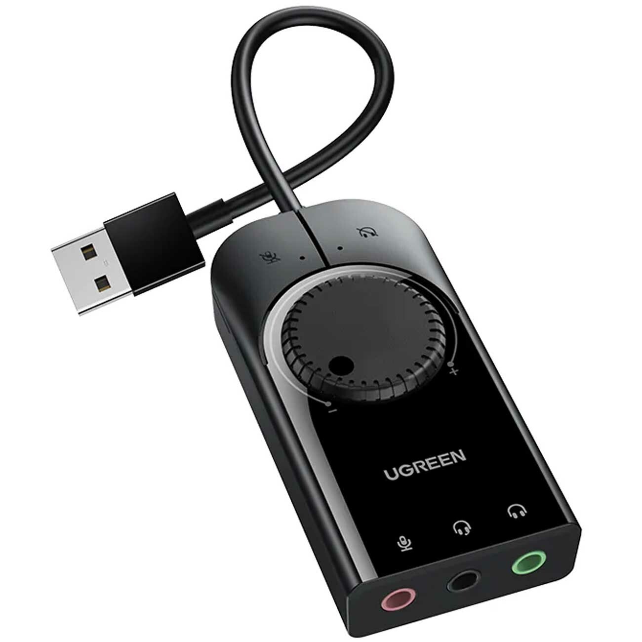 کارت صدا اکسترنال USB به جک 3.5 میلی‌متر یوگرین با کابل یک متری CM129 50599