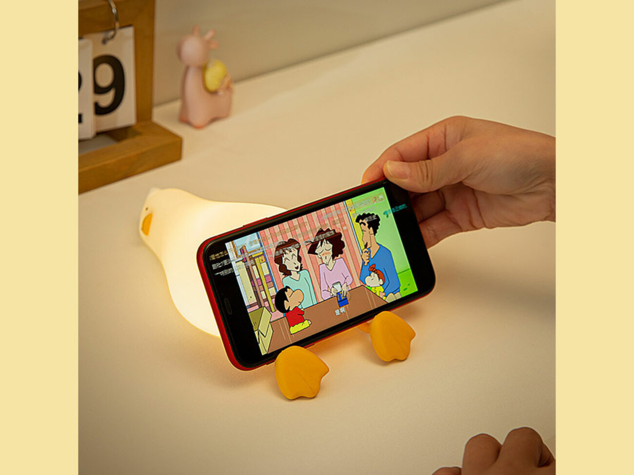 خرید چراغ خواب کودکانه رومیزی قابل شارژ Festive LED Lying Flat Duck Lamp