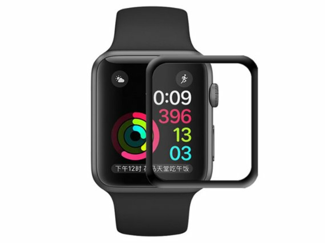 محافظ صفحه نمایش شیشه ای تمام چسب اپل واچ Glass Full Glue Apple Watch 38mm