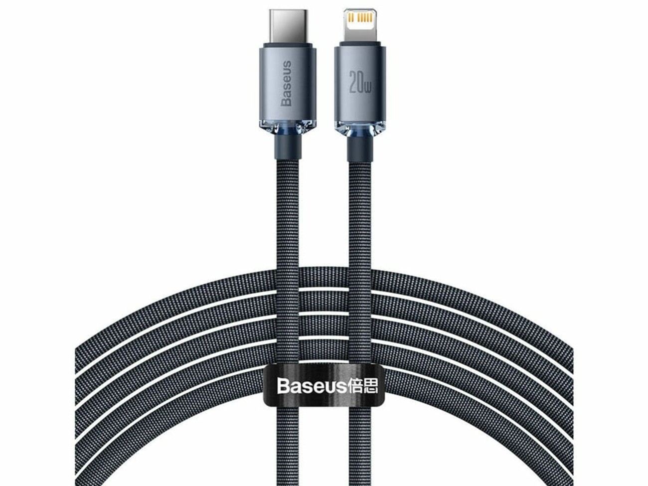 کابل تایپ‌سی به لایتنینگ بیسوس 2 متری  Baseus CAJY000301 Crystal Shine Series Fast Charging Data Cable Type-C to iP 20W