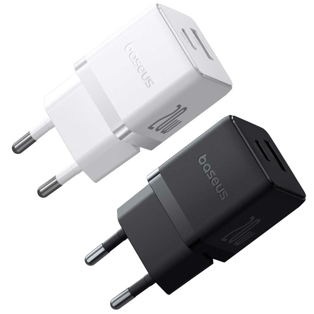 شارژر دیواری تایپ‌سی و USB فست شارژ 20 وات بیسوس P10111608113