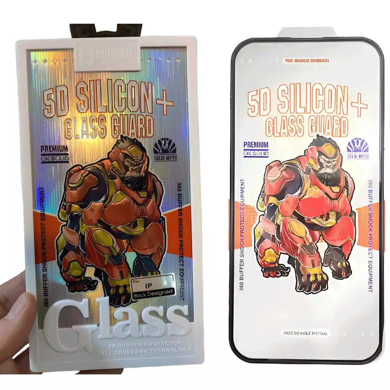 گلس ایربگ دار آیفون 16 پرومکس موکوسون 5D Silicon Plus