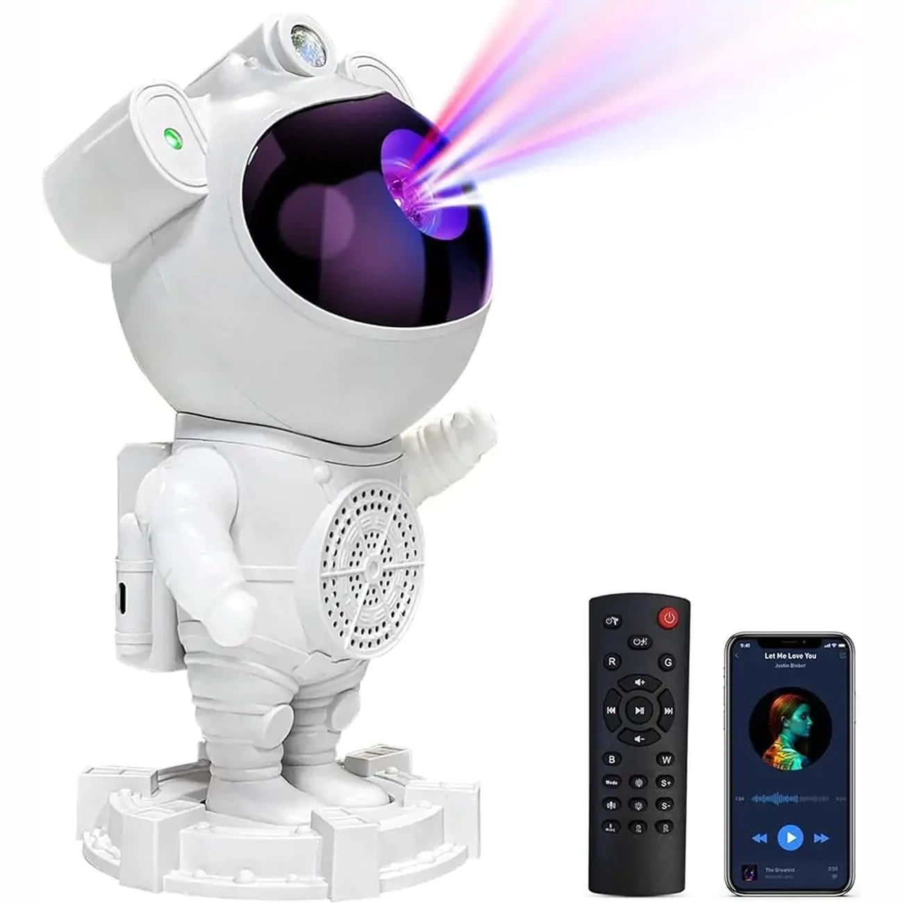 چراغ خواب پروژکتوری کهکشانی فضانورد اسپیکردار Astronaut Star Light