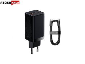 شارژر دیواری فست شارژ بیسوس Baseus GaN3 Pro Fast Charger 2C+U CCGP050101 EU توان 65 وات