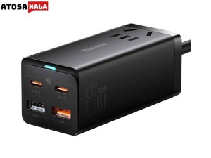 شارژر دیواری فست شارژ تایپ‌سی و یو‌اس‌بی بیسوس Baseus GaN3 Pro 65W Fast Charging Data Cable PSZM000001