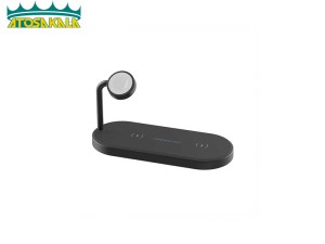 استند و شارژر وایرلس مگنتی پاورولوژی Powerology 4in1 Fast-Wireless Charging Dock P41MFCHBK