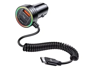شارژر فندکی فست دو پورت تایپ سی 70وات جویروم JOYROOM CCN02 70W Double PD car charging