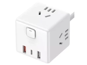 چند راهی مکعبی سه سوکت و دوه پورت یو اس بی و یک پورت تایپ سی شیائومی Xiaomi Rubik Cube Adapter Pro 33W Wired Fast Charge Version (2A1C)