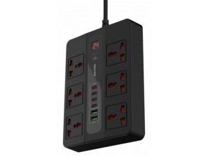 چند راهی برق پرودو مدل Multi-Port Super Hub PD-FWCH009 طول کابل 2 متر