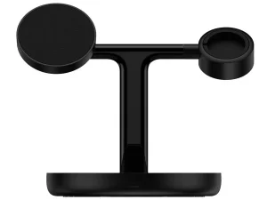 شارژر بی سیم مگنتی رومیزی آیفون 20 وات و پایه نگهدارنده موبایل 3 در 1 بیسوس Baseus Swan 3-in-1 Wireless Magnetic Charging Bracket 20W