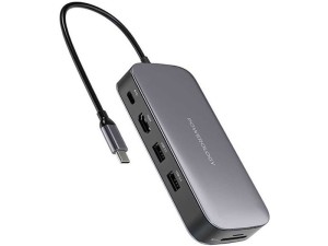 هاب تایپ سی 5 پورت و هارد اکسترنال اس‌اس‌دی 512 گیگابایت پاورولوژی PWSDHB512