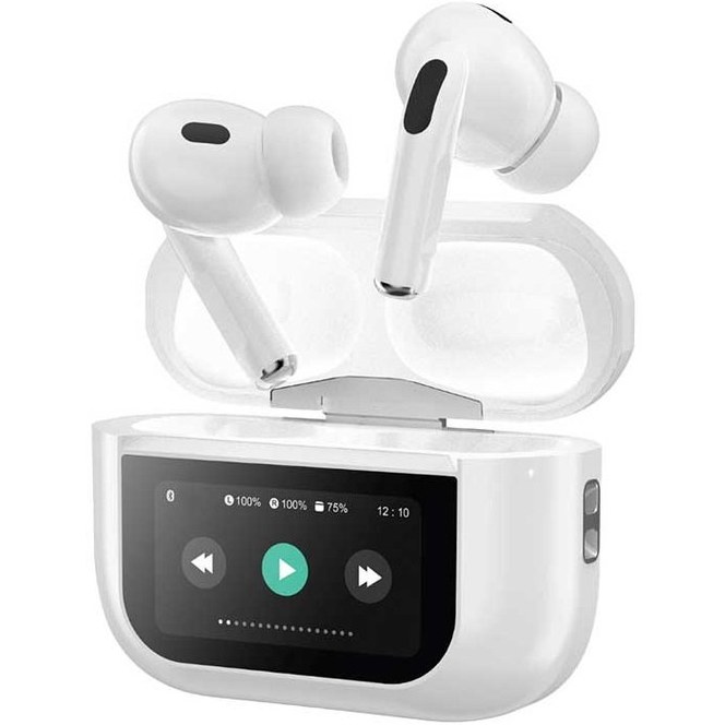 هندزفری بلوتوث گرین لاین Green Lion TouchTone Lite ANC GNTCHTLITWH دارای صفحه نمایش لمسی