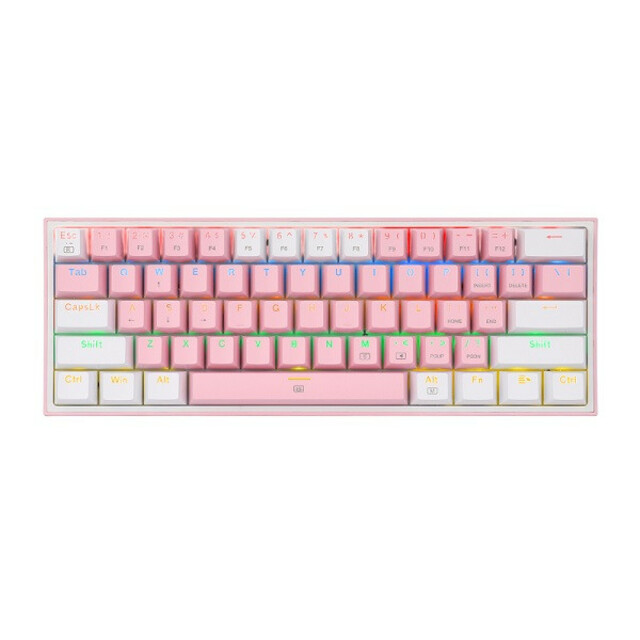 کیبورد گیمینگ ردراگون مدل Redragon K617 Fizz/صورتی_سفید